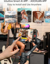 Load image into Gallery viewer, Gimbal Stabilizer Smartphone iPhone Video: iPhone Stabilizer Gimbal Smartphone Foldable 3-Axis Handheld Portable Android Gimbal TikTok YouTube Vlog Recording AOCHUAN Smart XE Series (Smart XE KIT)