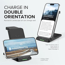 Load image into Gallery viewer, Wireless Charging Station, 3 in 1 Fast Wireless Charger Stand for Multiple Devices Apple Watch Ultra Series 9 8 7 6 SE 5 4 3 2, iPhone 16 15 14 13 12 11 Pro Max/Plus/Mini/X/XS/XR, Airpods Pro