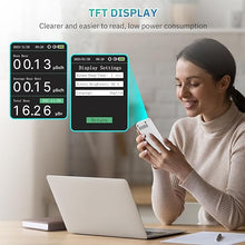 Load image into Gallery viewer, LifeBasis Geiger Counter Nuclear Radiation Detector, Radiation Dosimeter with TFT Display and Smart Alert Rechargeable Beta Gamma X-ray Radiation Monitor (with Lanyard and Bracket) - White
