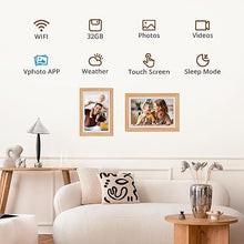 Load image into Gallery viewer, Dragon Touch Digital Picture Frame WiFi 10 inch IPS Touch Screen Digital Photo Frame Display, 32GB Storage, Auto-Rotate, Share Photos via App, Email, Cloud, Classic 10 Brown