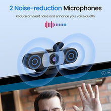 Load image into Gallery viewer, EMEET 1080P Webcam, C960 Web Camera with 2 Noise-Cancelling Microphones & Privacy Cover, 90° FOV Computer Camera, Plug & Play USB Webcam for Calls/Conference, Zoom/Skype/YouTube, Laptop/Desktop, Grey
