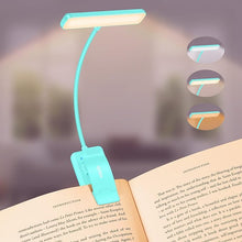 Load image into Gallery viewer, Gritin 19 LED Rechargeable Book Light for Reading in Bed with Memory Function- Eye Caring 3 Color Temperatures,Stepless Dimming Brightness,80 Hrs Runtime Clip On Book Light for Book Lovers-Blue