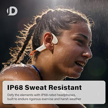 Load image into Gallery viewer, Bone Conduction Headphones, Open Ear Headphones Wireless Earphones, 32GB MP3, 8 Hours Playtime, Bluetooth 5.3, IP68 Waterproof Headphones for Running and Fitness Workout - Beige Orange
