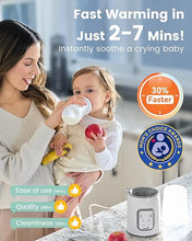 Load image into Gallery viewer, Bottle Warmer, GROWNSY 8-in-1 Fast Baby Milk Warmer with Timer for Breastmilk or Formula, Accurate Temperature Control, with Defrost, Sterili-zing, Keep, Heat Baby Food Jars Function