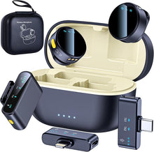 Load image into Gallery viewer, Wireless Lavalier Microphone for iPhone/Android/Camera/Laptop/iPad, 48KHz 24Bit, 200ft Range, Noise Cancellation, 25H Battery for Video Recording, Streaming, Podcast