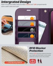 Load image into Gallery viewer, OCASE for iPhone 16 Pro Max Case Detachable Wallet Case with Card Holder, 2 in 1 Pu Leather Flip Folio with RFID Blocking Stand Wrist Strap Shockproof Phone Cover 6.9 Inch 2024, Dark Purple