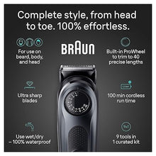 Load image into Gallery viewer, Braun All-in-One Style Kit Series 5 5490, 9-in-1 Trimmer for Men with Beard Trimmer, Body Trimmer for Manscaping, Hair Clippers & More, Ultra-Sharp Blade, 40 Length Settings, Waterproof