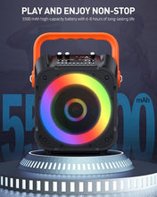 Load image into Gallery viewer, Karaoke Machine with 2 Wireless Microphones,Portable Karaoke Machine for Adults & Kids,Karaoke Microphone with PA System,Karaoke Speaker Supports for TWS,USB,FM,REC,AUX in,TF Card