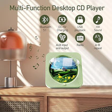 Load image into Gallery viewer, Portable CD Player with Bluetooth Desktop CD Player for Home CD Music Players with Remote Control,Timer,Built-in Dual Speakers with LED Display Home Audio Boombox FM Radio