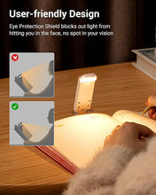 Load image into Gallery viewer, DEWENWILS Book Reading Light, Rechargeable Booklight for Reading at Night, Clip on LED Book for Kids, Bookworms, Blue Light Blocking, 4 Brightness Adjustable for Eye Care (White)