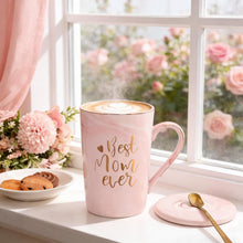 Load image into Gallery viewer, YHRJWN Gifts for Mom, Best Mom Ever Coffee Mug, Mom Mothers Gifts from Daughter Son, Moms Gift Idea for Birthday, Valentines Day, Present for Moms Mothers, 14 Oz Pink