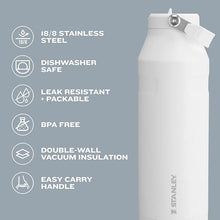 Load image into Gallery viewer, Stanley IceFlow Flip Straw 2.0 Water Bottle 36 OZ | Built-In Straw with Larger Opening | Lightweight & Leak-Resistant | Insulated Stainless Steel | BPA-Free | Ash