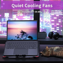 Load image into Gallery viewer, AICHESON Laptop Cooling Pad for 15.6 to 17.3 Inches PC Notebooks, 5 Fans Computer Cooler Stands with Purple Lights Desk Chiller Mat, S035