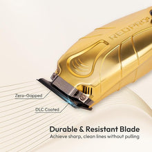 Load image into Gallery viewer, RED Pro Professional Cordless Hair Finishing Trimmer for Men, Electric Rechargeable Wireless Beard Detailer for Barbers and Stylists, Diamond Like Carbon Coated T-Blade with Zero Gapped (Matte Gold)