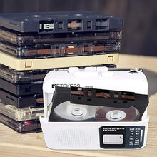 Load image into Gallery viewer, Retekess TR606 Tape Recorder Cassette Player, AM FM Cassette Players Walkman, Supports Voice/AUX Line in Record, Powered by DC or AA Battery (White)