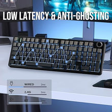Load image into Gallery viewer, EPOMAKER X Aula F99 PRO Wireless Gaming Keyboard, Hot Swappable Custom Keyboard, 2.4GHz/Type-C/BT5.0 Mechanical Keyboard with 8000mAh Battery, RGB Backlit Gaming Keyboard (Black Gradient)