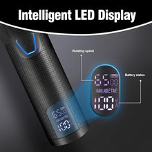 Load image into Gallery viewer, Professional Hair Clippers Trimmer Kit,Cordless Hair Clippers for Men,Barber Fading Clipper and Zero Gap T-Blade Trimmer Set with LED Display for Mens Gifts (Black)