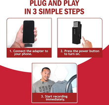 Load image into Gallery viewer, Wireless Lavalier Microphone for iPhone and All Devices - Single 2.4Ghz Mic, Audio w/Noise Canceling - Long Range Up to 175ft - Easy to Use for Video Recording, Podcast