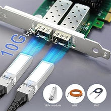 Load image into Gallery viewer, GLOTRENDS ST7268 2-Port 10Gb SFP+ Network Card, PCIe 2.0 X8 Interface, Intel 82599ES Controller (X520-DA2), Support Windows Server/Linux/VMware