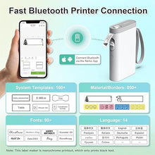 Load image into Gallery viewer, Nelko Label Maker Machine with Tape, P21 Bluetooth Label Printer, Wireless Mini Label Makers with Multiple Templates for Organizing Office Home, White