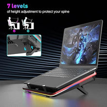 Load image into Gallery viewer, IETS GT500 Powerful Turbo-Fan (5000 RPM) RGB Laptop Cooling Pad with Infinitely Variable Speed,Seal Foam for Rapid Cooling Gaming Laptop,Dust Filter for Protect Laptop,13-17.3inch Laptop Cooler
