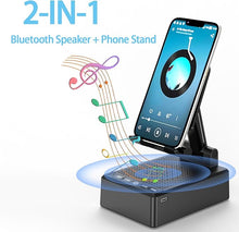 Load image into Gallery viewer, Gifts for Men Women,Cell Phone Stand with Wireless Bluetooth Speaker Anti-Slip Base HD Surround Sound Compatible with iPhone Smartphones,Cool Gadgets for Men,Birthday Gifts for Him Husband Boyfriend