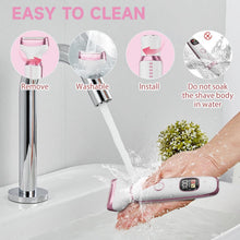Load image into Gallery viewer, Electric Razor for Women, 4-in-1 Bikini Trimmer & Body Shaver for Nose Hair Face Eyebrow Arms Legs Armpit Underarm Pubic Area, Rechargeable Wet/Dry Painless Hair Removal