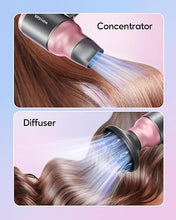 Load image into Gallery viewer, Wavytalk Portable Hair Dryer with Diffuser, Foldable Mini Hair Dryer with Lightweight Design, 1600W Small Hair Blow Dryer with Diffuser for Curly Hair Fast Drying, Rose Pink