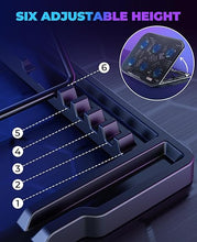 Load image into Gallery viewer, HAVIT Laptop Cooling Pad with 6 Quiet Fans and Adjustable Heights for 12-14.1 Inch Laptops, Dual USB Ports, Phone Holder, Efficient Cooling Stand for Heat Dissipation