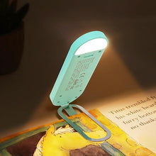 Load image into Gallery viewer, Book Light, USB Rechargeable Reading Light, Eye-Cared Amber Light Mode Book Light for Reading in Bed Kids, 8 LEDs Bookmark Portable Book Light Clip on, Stepless Dimming, Lake Blue