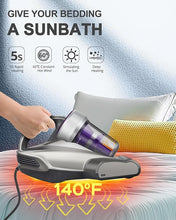 Load image into Gallery viewer, Jimmy Mattress Vacuum Cleaner, Anti-allergen Bed Vacuum Cleaner with UV-C Light & High Heating Tech, 14Kpa Suction 480W Powerful Handheld Vacuums for Dust & Pet Hair(JV35, Corded)