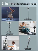 Load image into Gallery viewer, Auto Face Tracking Tripod for Smartphones,70“ Cell Phone Tripod w/LED Light,Selfie Stick for iPhone w/Remote Control,Phone Holder Video Recording for YouTube, TikTok Live-streaming(UTK-02)