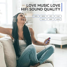 Load image into Gallery viewer, AGPTEK A02 MP3 Player with Bluetooth 5.3, 1.8 inch Screen Portable Music Player with Speaker, FM Radio, Voice Recorder, Supports Expanded Up to 128GB(Blue, 32GB)