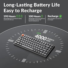Load image into Gallery viewer, Keychron K2 Max QMK/VIA 2.4 GHz & Bluetooth Wireless Custom Mechanical Keyboard for Mac/Windows/Linux, 75% Layout Keyboard RGB Backlight Red Switch - Black