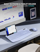 Load image into Gallery viewer, Wireless Keyboard and Mouse Combo - Full-Sized Ergonomic Keyboard with Wrist Rest, Phone Holder, Sleep Mode, Silent 2.4GHz Cordless Keyboard Mouse Combo for Laptop, Computer, PC, Mac, Windows -Trueque