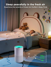 Load image into Gallery viewer, GoveeLife Smart Air Purifier for Homes and Large Rooms with Detachable Pre-filter, Covers up to 1162ft², HEPA Sleep Mode, App & Alexa Control for Pet Hair, Pollen, Dust, and Smoke