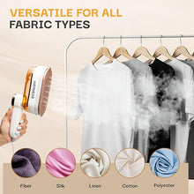 Load image into Gallery viewer, Portable Steamer for Clothes, 2-in-1 Steamer & Iron,1200W, Useful Handheld Design with Penetrating Steam and Ceramic Heat Panel, Fast Heat-Up, Lightweight, Home Essentials and Travel Essentials.