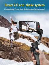 Load image into Gallery viewer, Gimbal Stabilizer for Smartphone, Gimbal w/Wireless Charging iPhone Gimbal for iPhone 15 Pro Max/Android Foldable 3-Axis Handheld Phone Gimbal for Video Recording Face Tracking-Smart X Pro