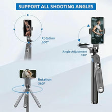 Load image into Gallery viewer, Selfie Stick Phone Tripod-71 Cell Phone Holder with Remote, 1/4" Screw Thread Adapter, Travel Tripod for Recording, Video and Picture, Compatible with iPhone, Android, Camera & Gopro