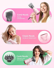 Load image into Gallery viewer, Wavytalk Professional Hair Dryer with Diffuser 1875W Power Dryer, Blow Dryer Ionic Hair Dryer for Women with Constant Temperature, Fast Drying &Low Noise, Millennial Pink