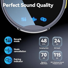 Load image into Gallery viewer, Wireless Lavalier Microphone for iPhone/Android/Laptop/iPad, 48KHz 24Bit, 200ft Range, Noise Cancellation, 25H Battery for Video Recording, Streaming, Podcast