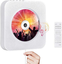 Load image into Gallery viewer, Portable CD Player with Bluetooth, Qoosea Wall Mountable CD Players Music Player Home Audio Boombox with Remote Control FM Radio Built-in HiFi Speakers LCD Display MP3 Headphone Jack AUX Input Output