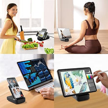 Load image into Gallery viewer, Gifts for Men,Cell Phone Stand with Wireless Bluetooth Speaker for Men Women,HD Surround Sound Speaker Anti-Slip Base for Home,Office,Outdoor Compatible with iPhone/Samsung/iPad Tablet