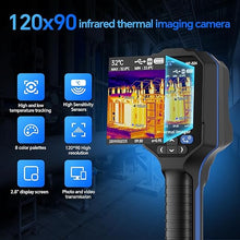 Load image into Gallery viewer, NOYAFA NF-524 Thermal Imaging Camera,120x90 IR Resolution Thermal Imager,Thermal Imager with Laser Pointer,2.8" LCD Screen,Handheld Infrared Camera,-4°F~752°F Range,25 Hz Refresh Rate Thermal Camera