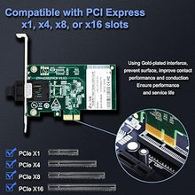 Load image into Gallery viewer, Gigabit Fiber Network Card NIC - SC Port 1000Mbps PCI Express Ethernet LAN Adapter Compatible with Windows Server/Windows/Linux/Vista, 20KM Over Duplex Fiber SMF Converged Network Adapter