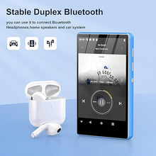 Load image into Gallery viewer, 80GB MP3 Player with Spotify Kids, SWOFY M503 Pro MP3 & MP4 Player with Bluetooth and WiFi, Audible, 4" Touch Screen Portable Music Player Amazon Music Up to 512GB Blue