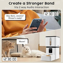 Load image into Gallery viewer, Automatic Dog Feeder with Camera WiFi: 33 Cups 5G App Control Easy Setup Cat Food Dispenser - HD 1080P Video Recording Timed Pet Feeder for Cat Dog Small-Pet