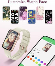 Load image into Gallery viewer, Smart Watches for Women Compatible with iPhone Android Phones, LYNN2 Women's Watch Fitness Tracker Watch with Heart Rate Monitor Pedometer Sleep Tracker Waterproof Milky White