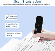 Load image into Gallery viewer, Document Scanners?OCR Text Reading Pen with 112 Languages Translator Device?Portable Real-time Translation Pen Scanner?Learning&Travel&Business Communicati?Text to Speech Device for Dyslexia