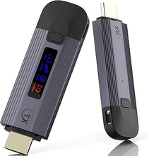 Load image into Gallery viewer, Wireless HDMI Transmitter and Receiver 4K, Metal Housing Portable Wireless HDMI Extender Kit with LED Display, 2.4G/5G Plug & Play HDMI Wireless Streaming Video from Laptop/TV Box to Monitor/HDTV
